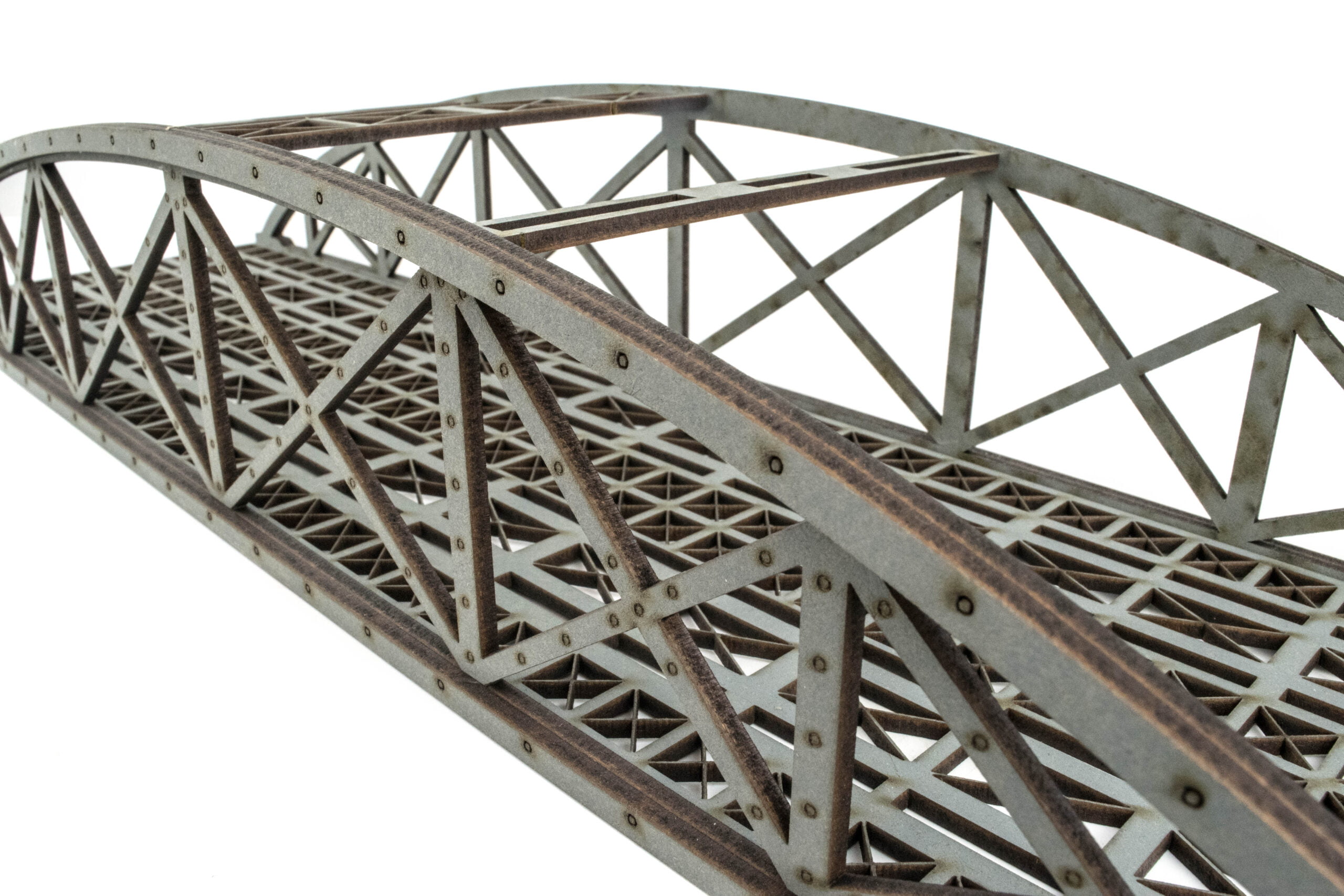 War World Scenics Maquettes Modélisme ferroviaire OO/Ho Pont en Arc de Bowstring Gris à Double Voie de 450mm très détaillé 