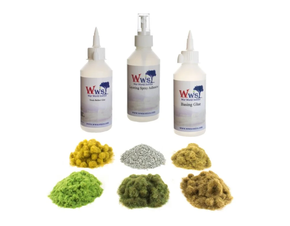 Embankment Static Grass, Ballast & Glue Kit WWScenics