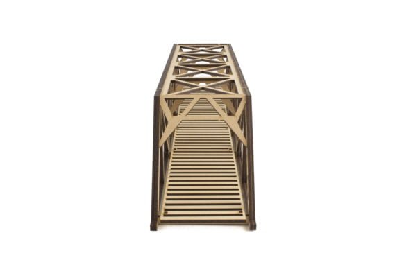 Kibri Curved Steel Girder Bridge Kit  Single Track  HO Scale Model Railroad Bridge 39706