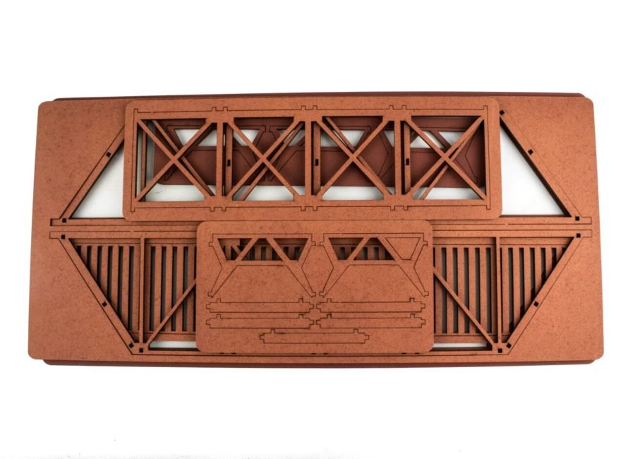 Kibri Curved Steel Girder Bridge Kit  Single Track  HO Scale Model Railroad Bridge 39706