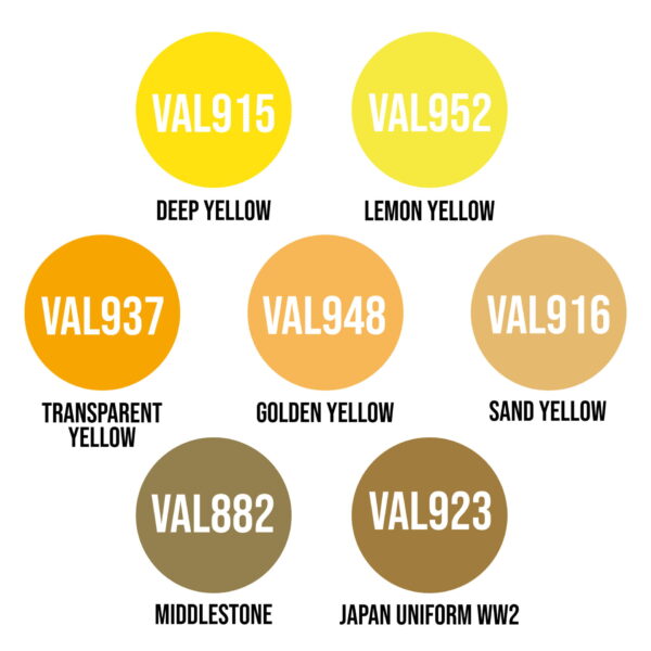 Wwg Vallejo Model Color Jaune Variation 2