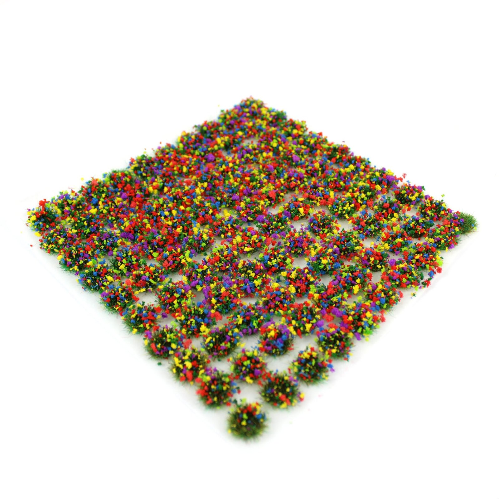 Premium Large Self-Adhesive Static Grass Tufts - Mixed Flower 4mm High (Wild Grass Designs)