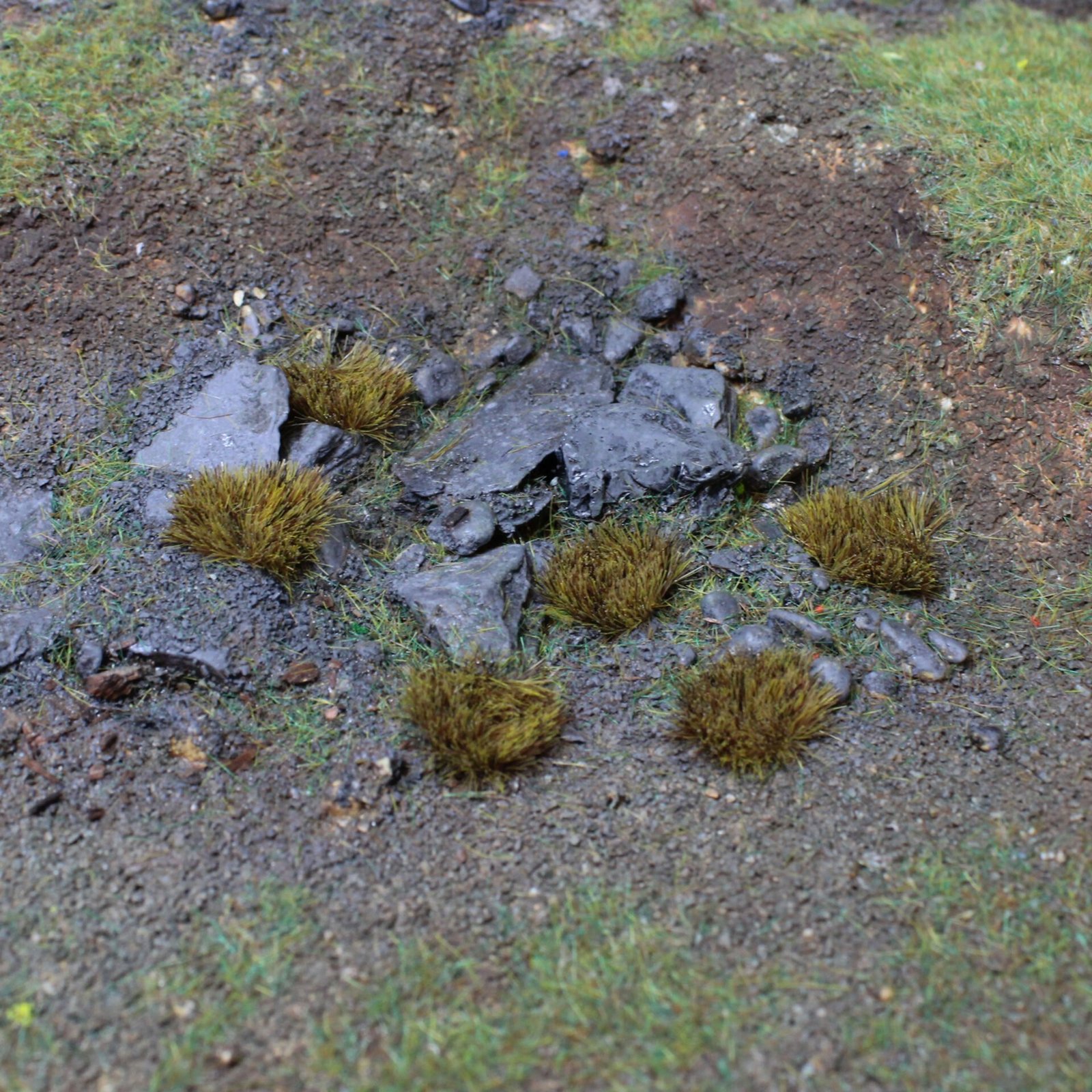 PAESAGGIO MINIATURA 1 Set con 9 stili per Diorama Erba statica ciuffo 