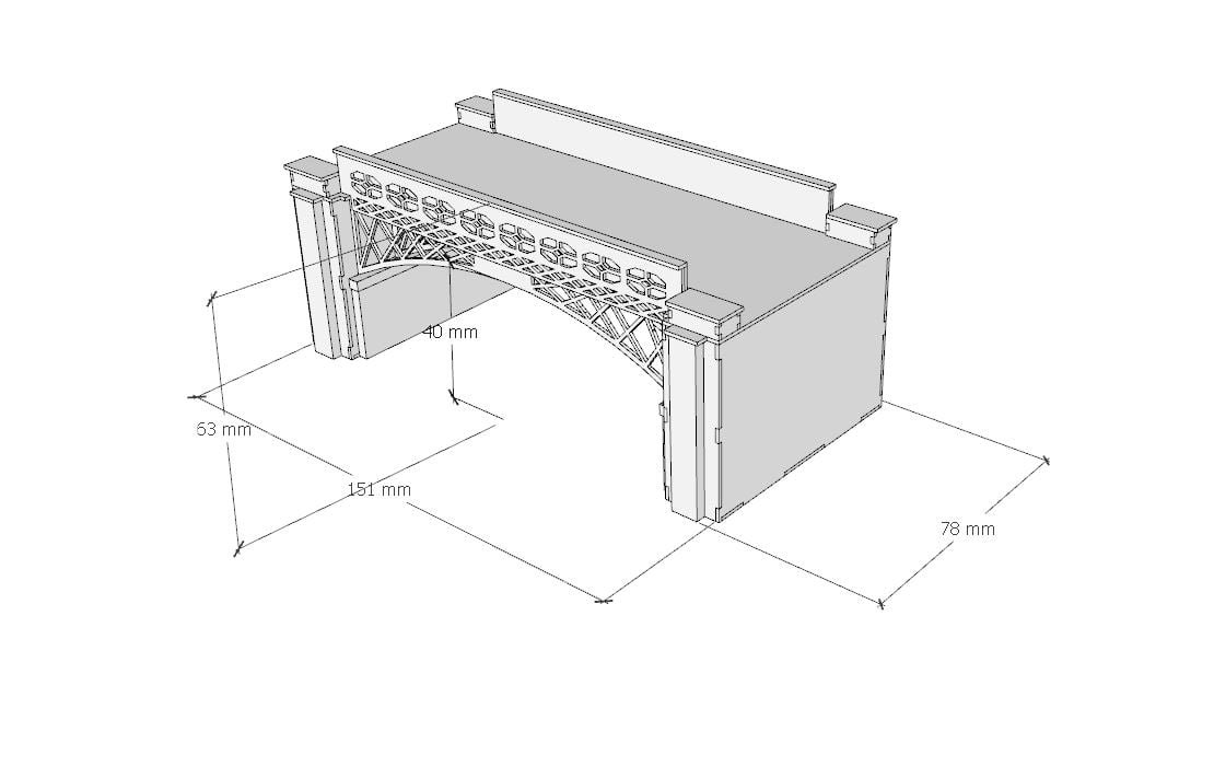 N Gauge Iron Arch Bridge