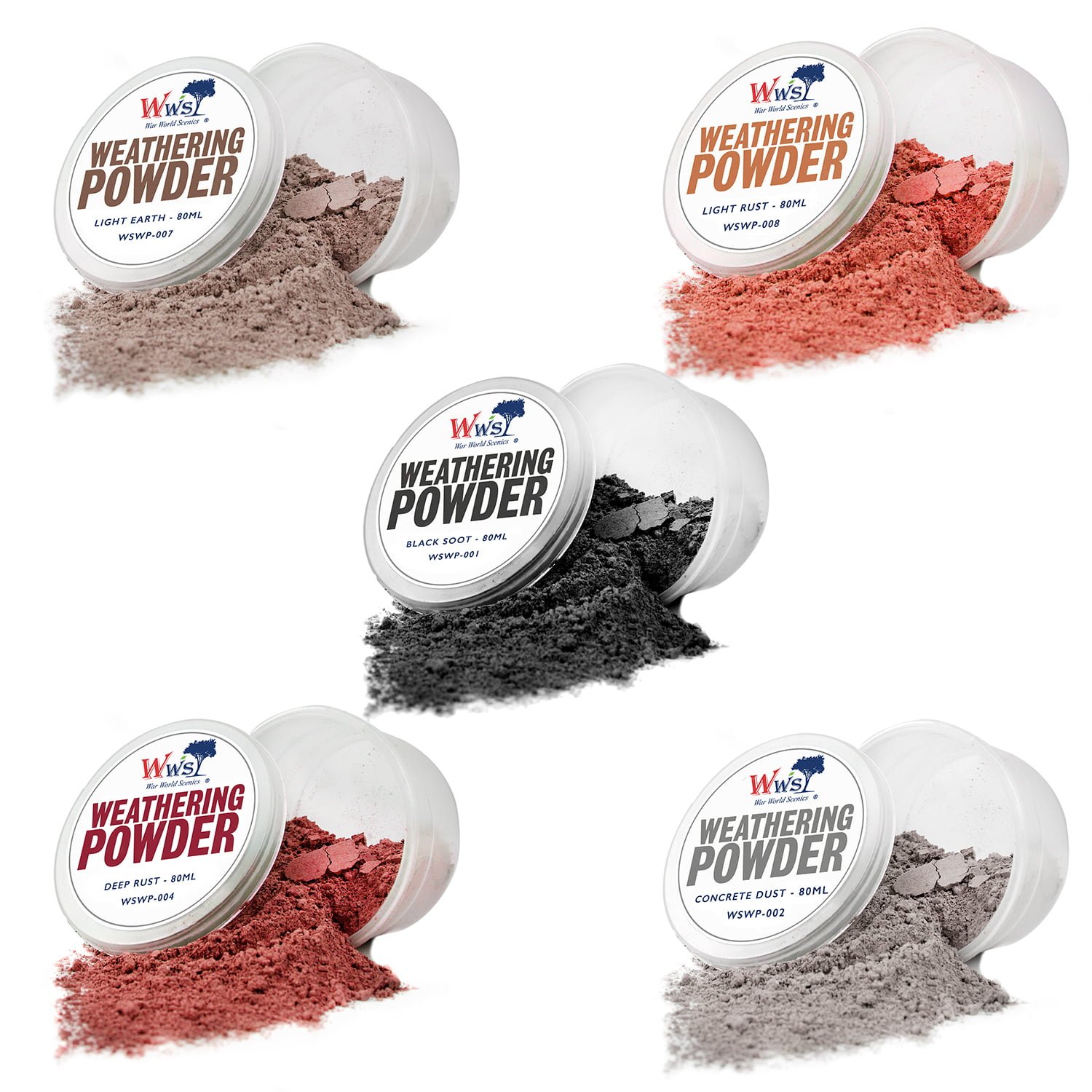 Weathering Powder Set of 5 | 5x80ml