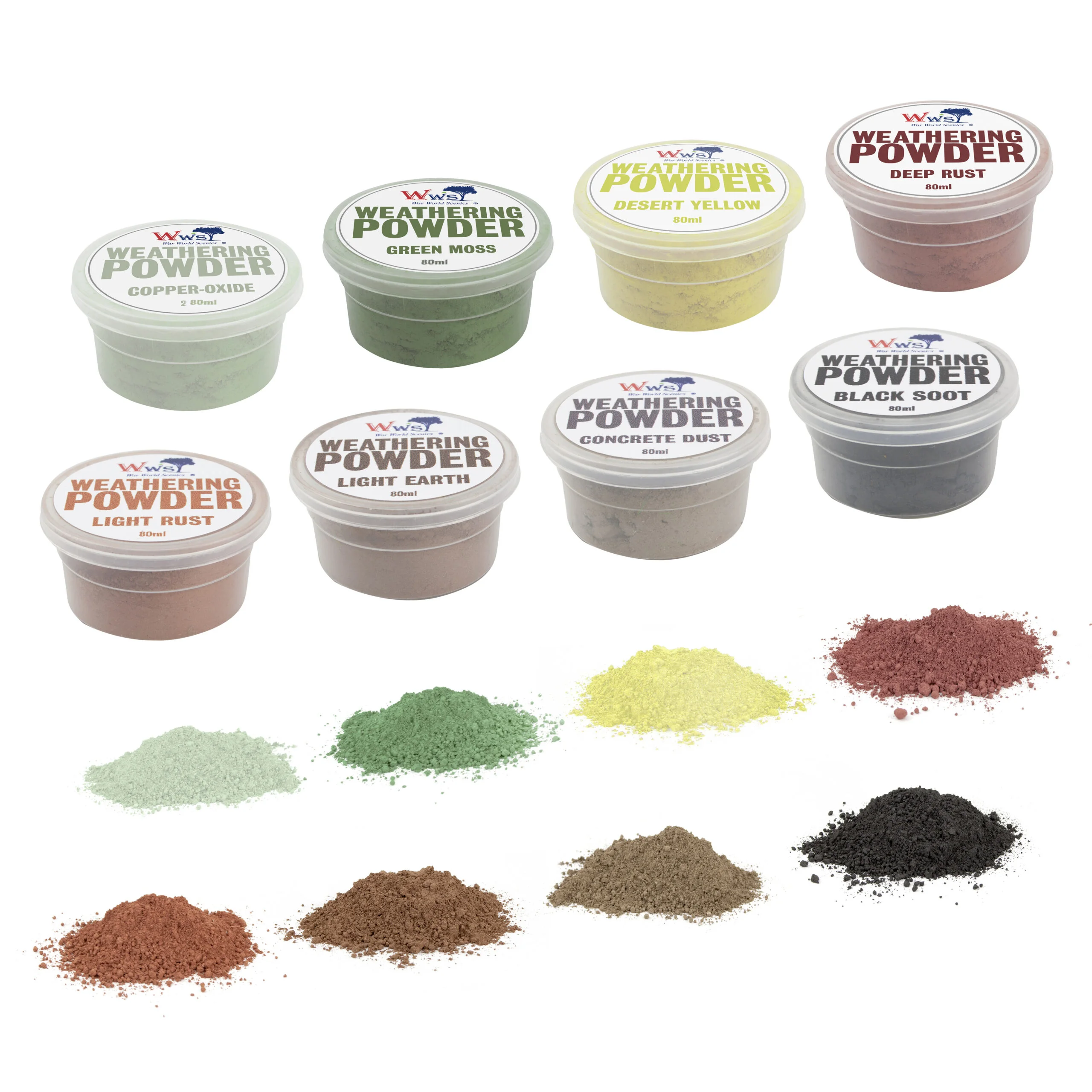 weathering powder lineup model scenery