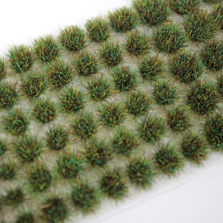 MiniGrounds Self-Adhesive Static Grass Tufts – Savanna Green, 6mm For HO Scale Scenery