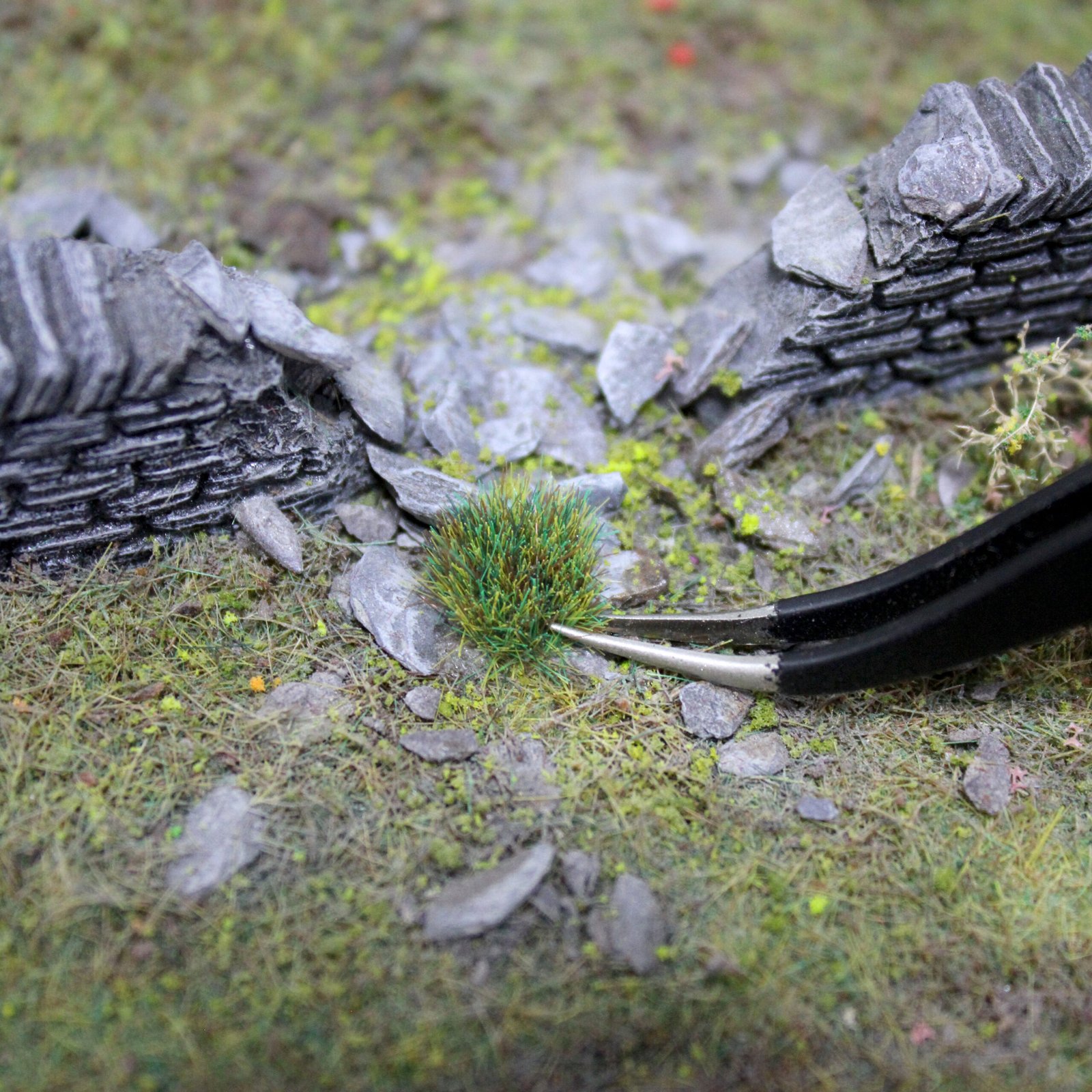 Gelände Für Tabletop Spiele Mossy Stone Stacking Modular Hills Set - Handmade Terrain For Tabletop War Games And TTRPGs Handbemaltes Tabletop Gelände Eishügel