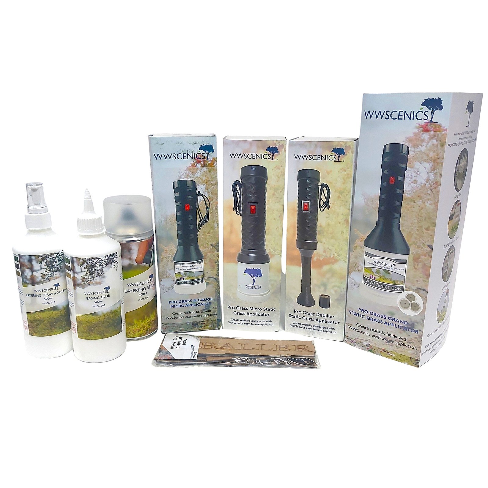 Pro Grass Layering System Applicator & Tool Kit | Model Railway/Diorama Accessory Bundle