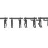 OO/HO Gauge Railway Buffer Stops (x4) – Resin, Unpainted