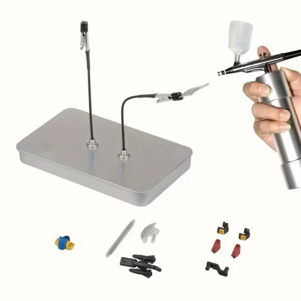 12-Piece Flexible Magnetic Base Painting Clips Set – Crocodile Clip Modelling Holders