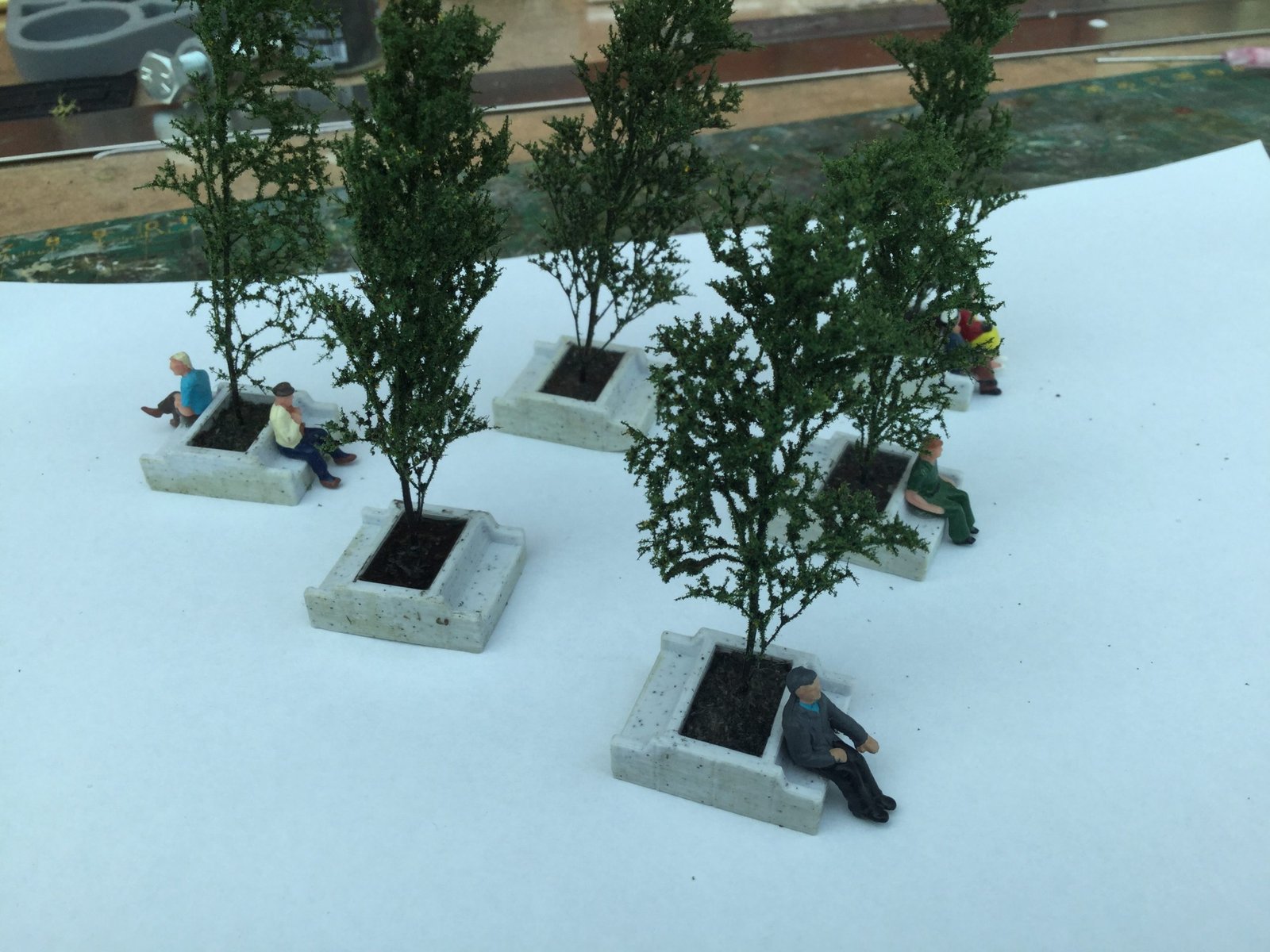 WWS War World Scenics WWScenics Sea Foam Tree Box Mixed Size Model